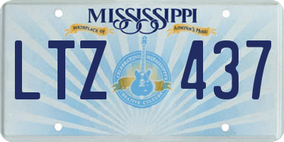 MS license plate LTZ437