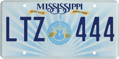 MS license plate LTZ444