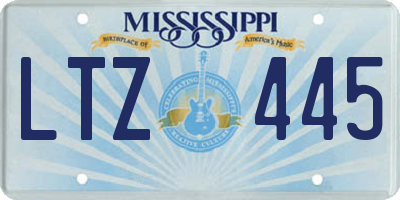 MS license plate LTZ445