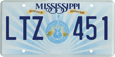 MS license plate LTZ451