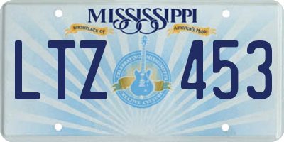 MS license plate LTZ453