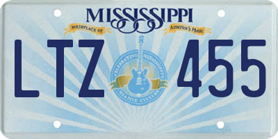 MS license plate LTZ455