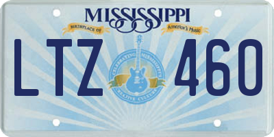 MS license plate LTZ460