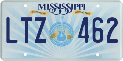 MS license plate LTZ462