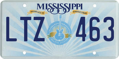 MS license plate LTZ463
