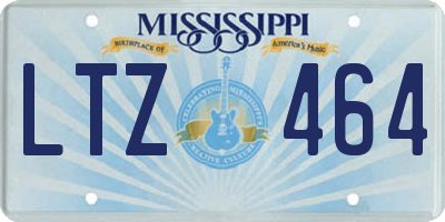 MS license plate LTZ464