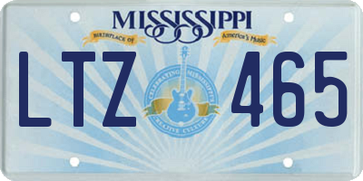 MS license plate LTZ465
