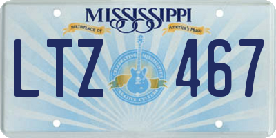 MS license plate LTZ467