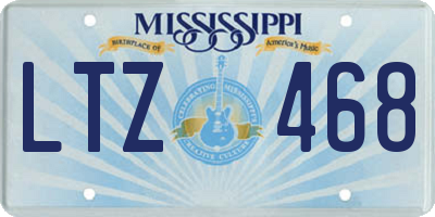 MS license plate LTZ468