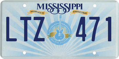 MS license plate LTZ471