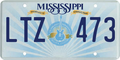 MS license plate LTZ473