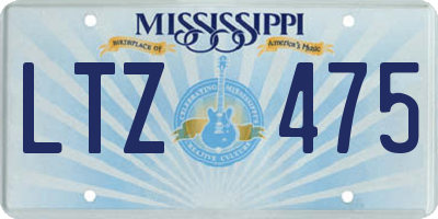 MS license plate LTZ475