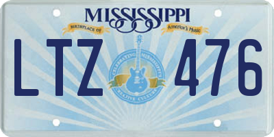 MS license plate LTZ476