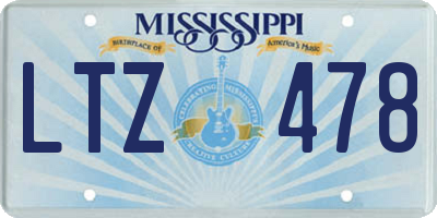 MS license plate LTZ478