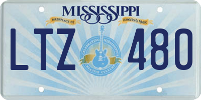 MS license plate LTZ480