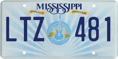 MS license plate LTZ481