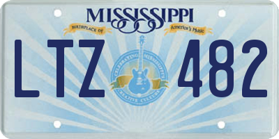 MS license plate LTZ482