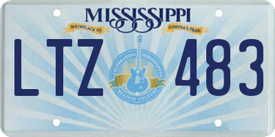 MS license plate LTZ483