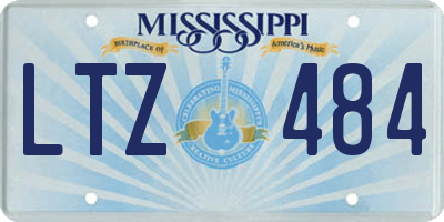 MS license plate LTZ484