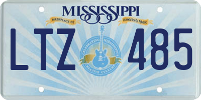 MS license plate LTZ485