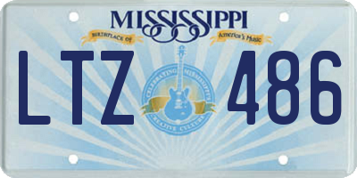 MS license plate LTZ486