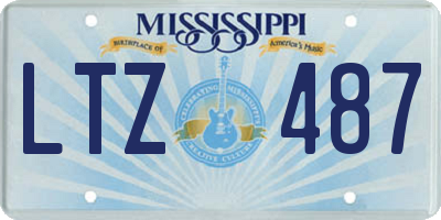 MS license plate LTZ487