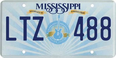 MS license plate LTZ488