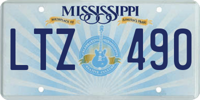 MS license plate LTZ490