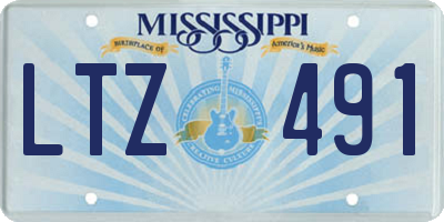 MS license plate LTZ491