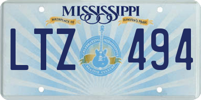 MS license plate LTZ494