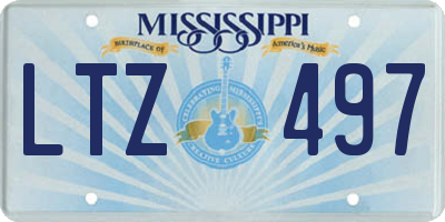 MS license plate LTZ497