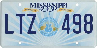 MS license plate LTZ498