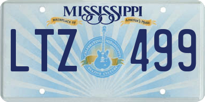 MS license plate LTZ499