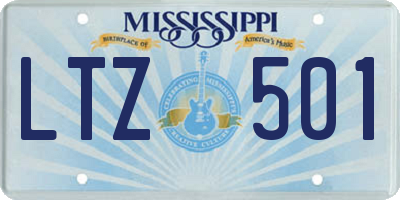 MS license plate LTZ501