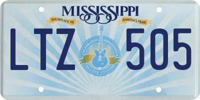 MS license plate LTZ505