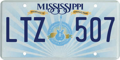 MS license plate LTZ507