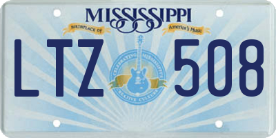 MS license plate LTZ508