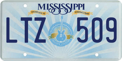 MS license plate LTZ509