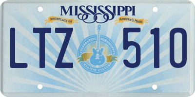MS license plate LTZ510