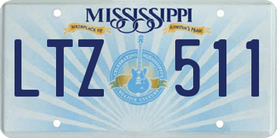 MS license plate LTZ511