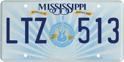 MS license plate LTZ513