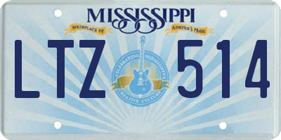 MS license plate LTZ514