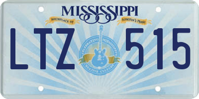 MS license plate LTZ515