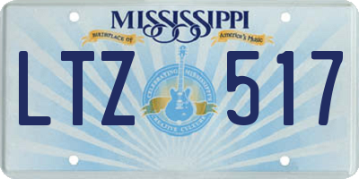 MS license plate LTZ517