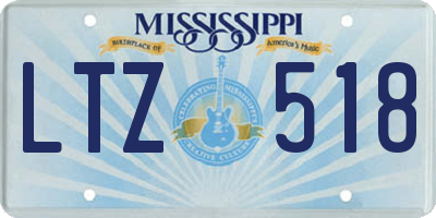 MS license plate LTZ518