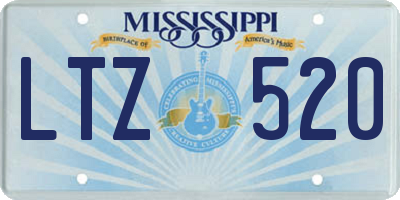 MS license plate LTZ520