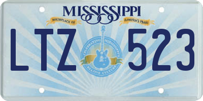 MS license plate LTZ523