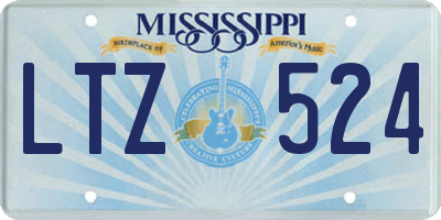 MS license plate LTZ524