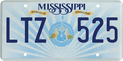 MS license plate LTZ525