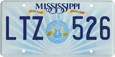 MS license plate LTZ526